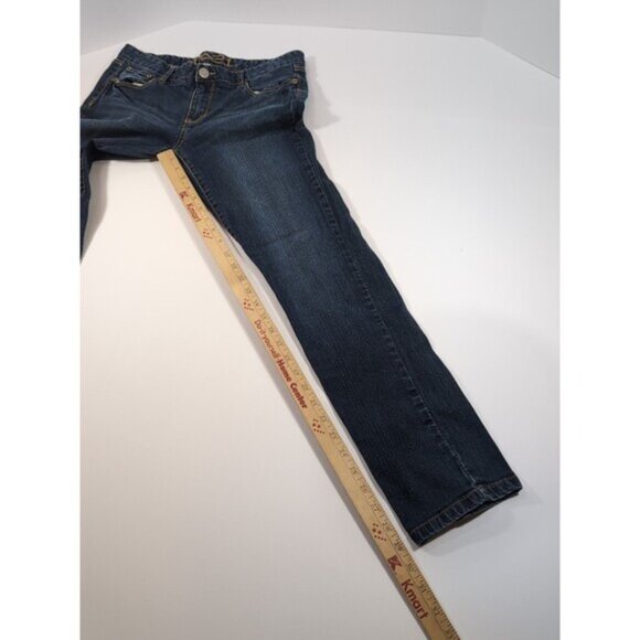 Rue21 Jeans Womens Size 9/10 Reg MidRise Skinny  Stretch Med Wash Embroidered - Picture 9 of 11